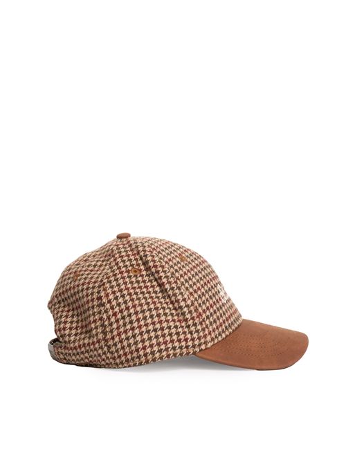 Cappello da baseball in misto lana pied de poule Mc2 Saint Barth | BASB001100185l